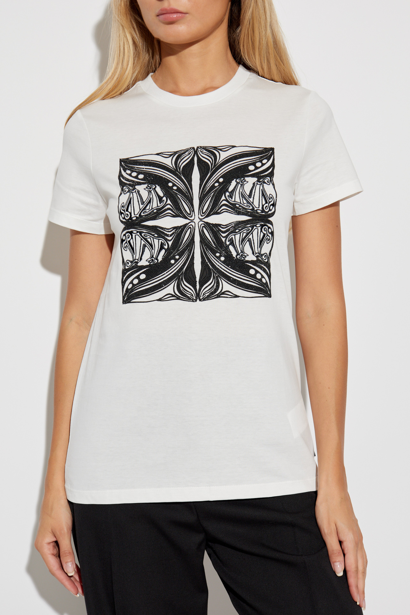 MAX MARA★W'S FARAD S/S T-SHIRT - FARAD 004 112087 White Printed T-shirt Max Mara - Vitkac Canada